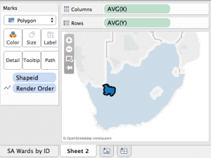 Confirmed ShapeId in the detail pane before dropping other visualizations by selecting one of the wards.